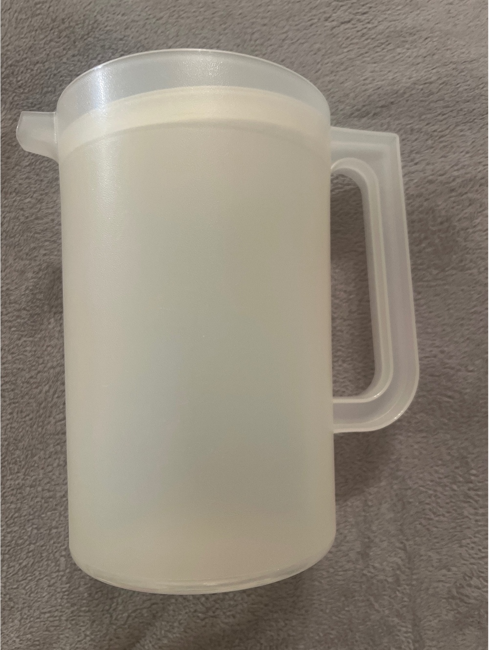 Tupperware Vintage White Plastic Pitcher with Lid